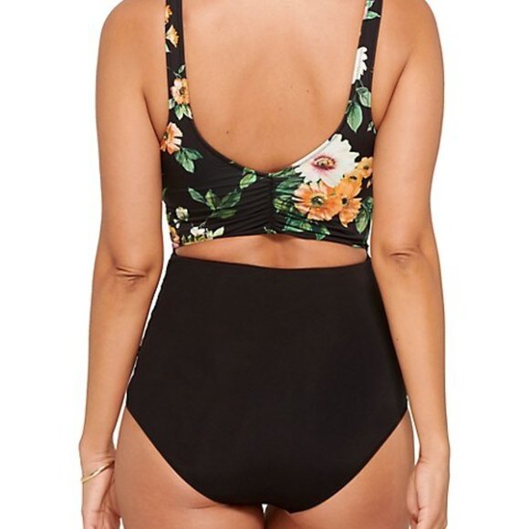 Floral Black Swimsuit - Picture 2 of 4